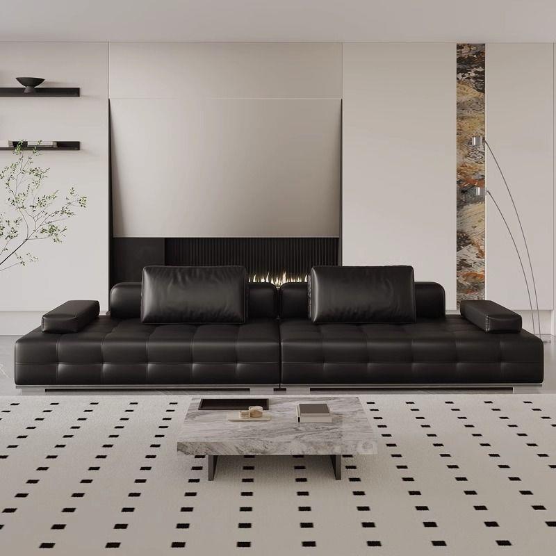 劳伦斯真皮沙发直排意式极简客厅别墅大小户型大平层头层皮艺沙发