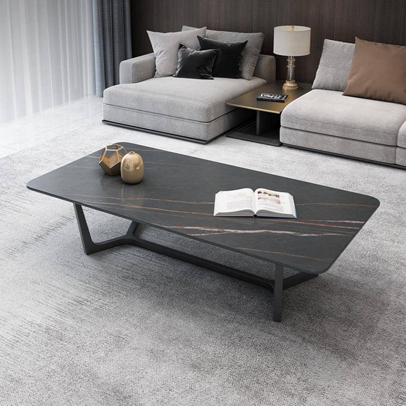 意式岩板极简茶几轻奢现代简约小户型客厅家用长方形大理石茶桌