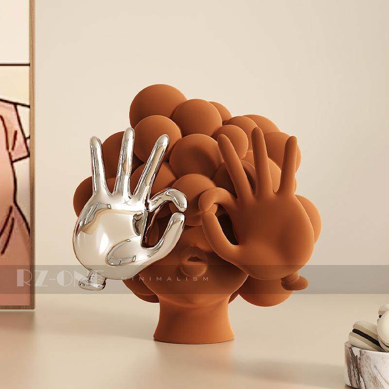 左顾创意抽象人物雕塑客厅电视柜家居装饰品客厅家居玄关奶油摆设,电子元器件市场,其它元器件,淘宝优惠券,粉丝福利购,淘宝优惠卷