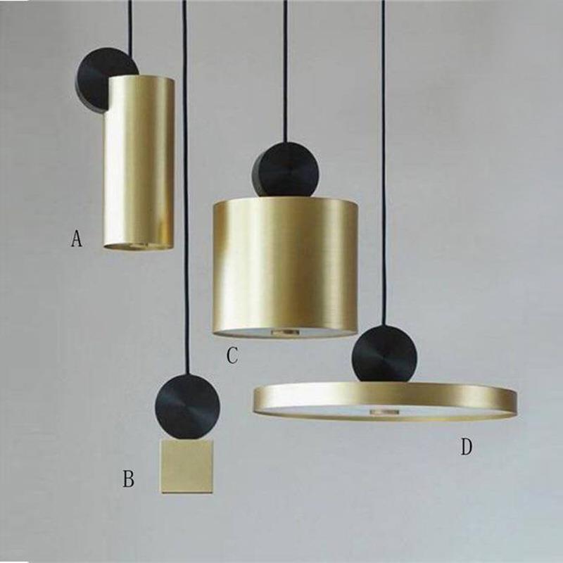 北欧几何极简餐桌吊灯店铺餐厅吧台灯单头创意网红个性卧室床头灯