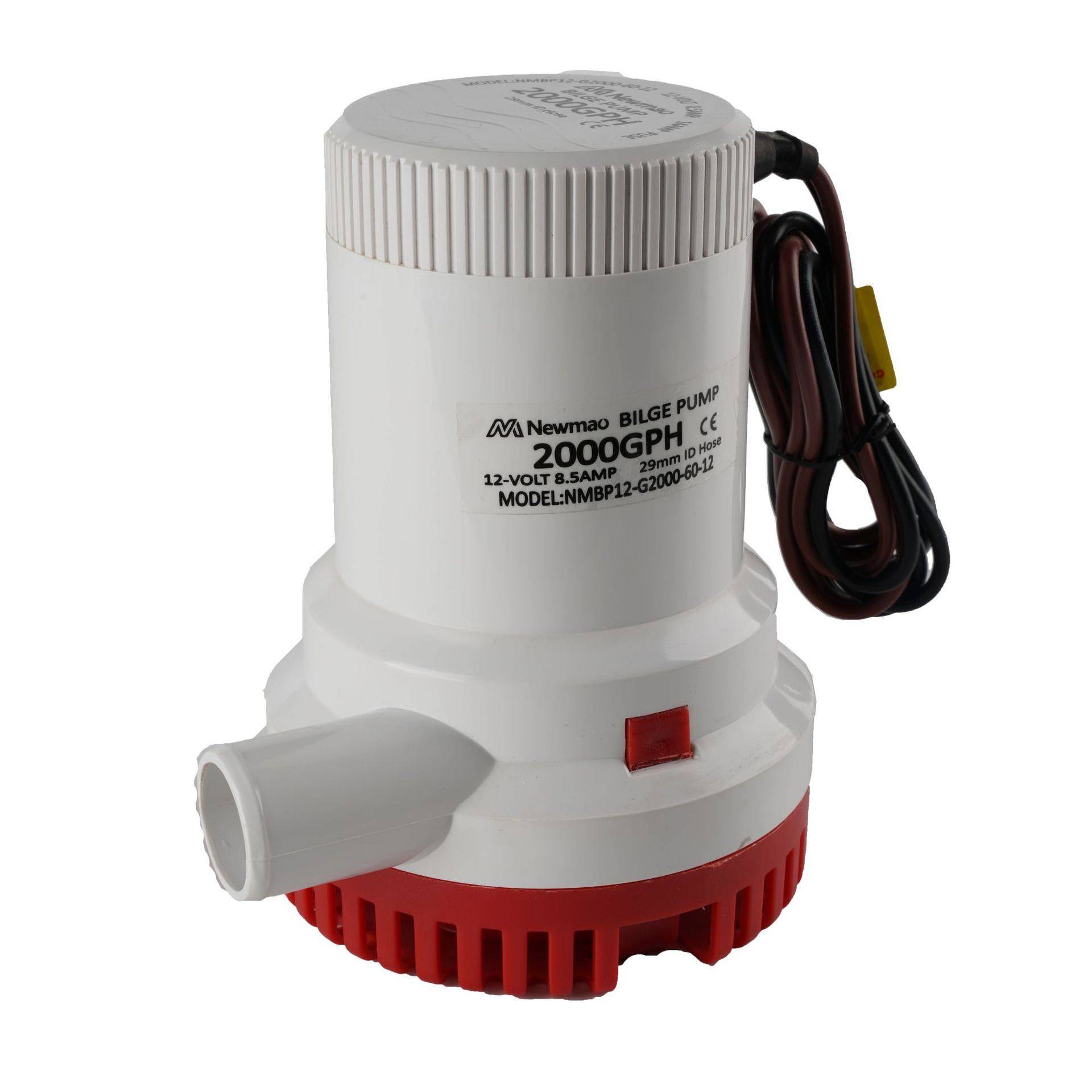 Newmao纽茂2000GPH舱底排水泵潜水泵12V24V直流游艇快艇配件