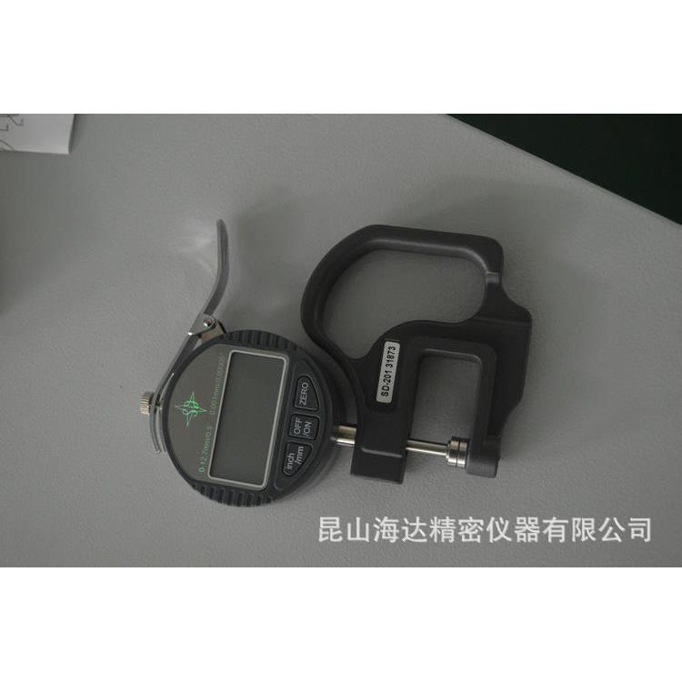 昆山海达现货供应数显式织物纸张测厚规数显橡胶塑胶测厚仪