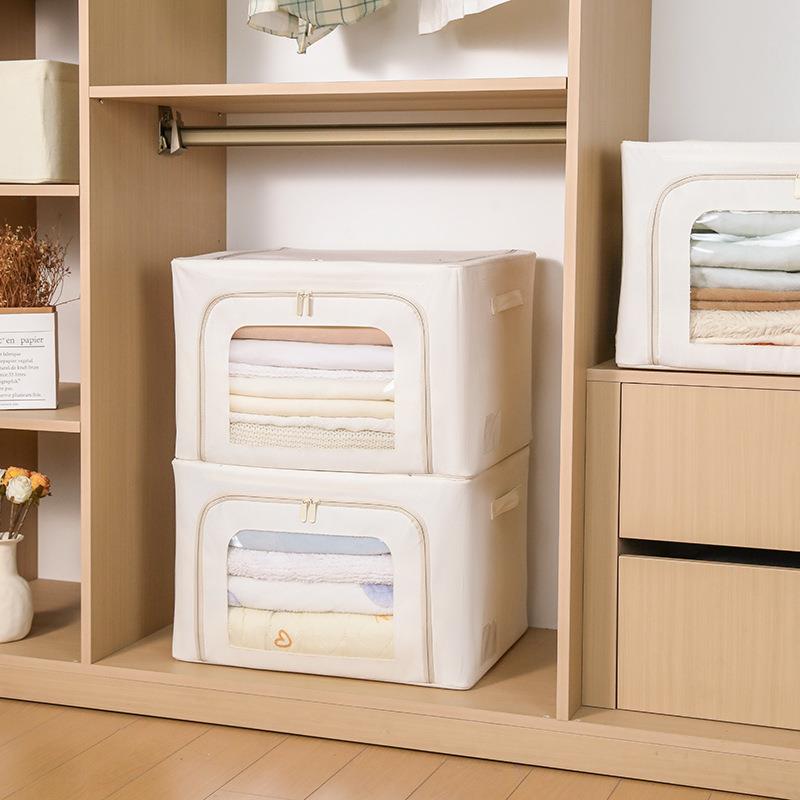 新款可视窗三开门百纳箱5.0加粗钢架可水洗