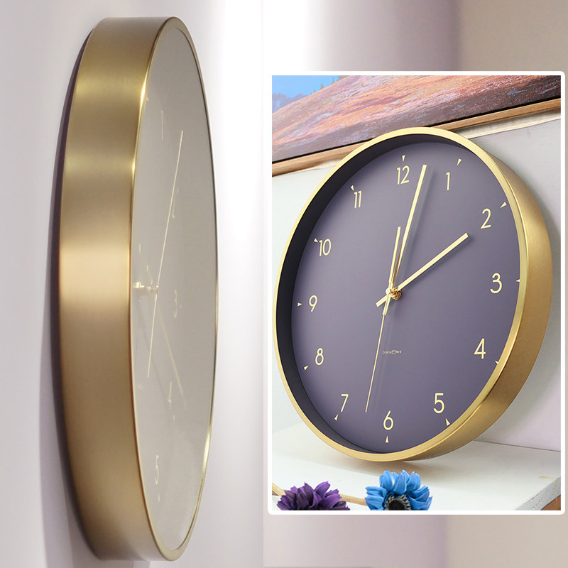 静音时尚金属挂钟简约挂墙时钟客厅家用钟表现轻奢钟饰,家居饰品,挂钟,淘宝优惠券,粉丝福利购,淘宝优惠卷