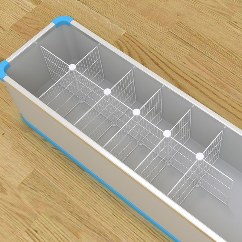 收纳隔板内部9加密超市雪糕隔断隔层架子分格挡板
