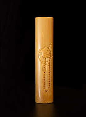 艺竹情雕刻原材料高密度实心竹玉竹实心竹手把件把玩配饰