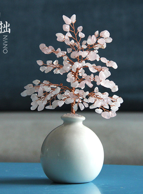 粉黄紫天然摆件送礼物原石家居饰品办公桌面玄关同事