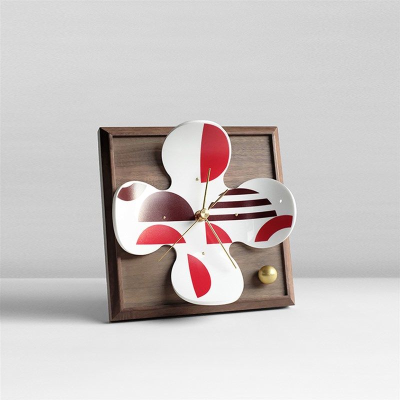 虚室杂陈新款新年可爱小红花朵立钟座钟简约客厅桌面静音家用,家居饰品,座钟,淘宝优惠券,粉丝福利购,淘宝优惠卷