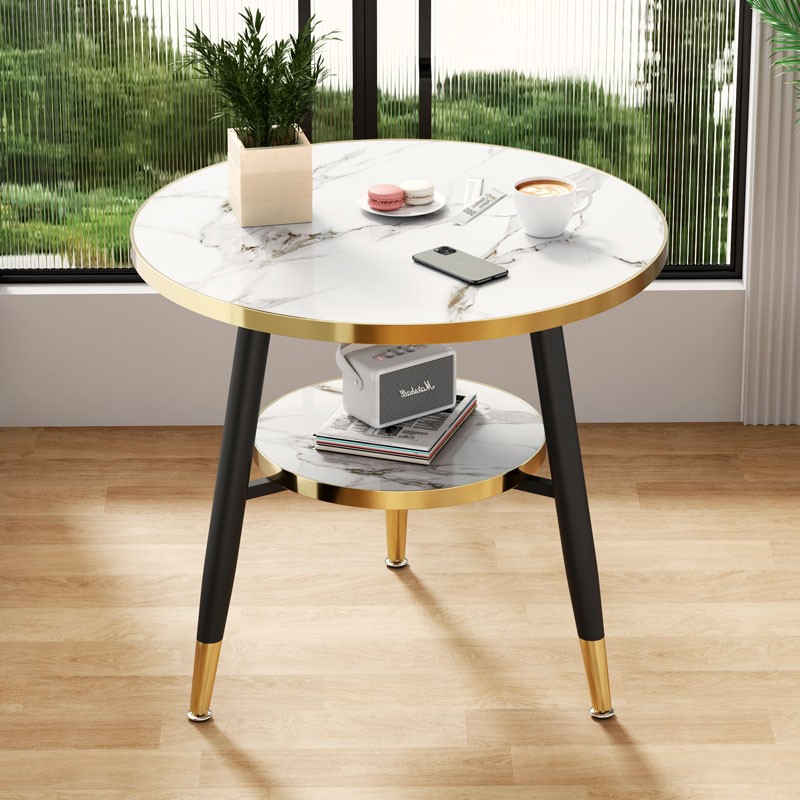 轻奢角几边几客厅沙发边桌阳台小圆桌床边柜创意桌子小茶几圆形