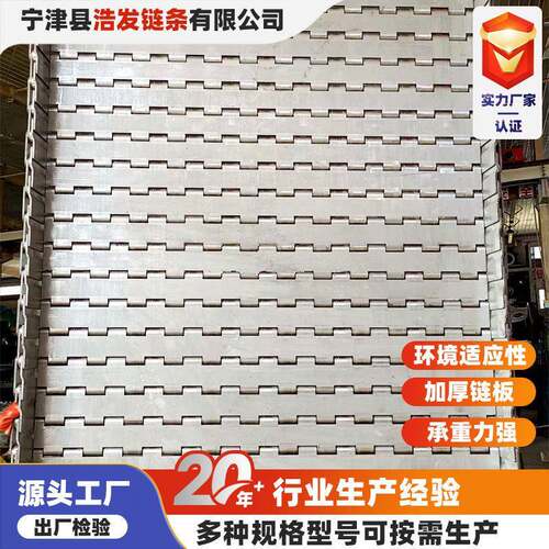 不锈链板板废钢木料输送链线耐温钢食品清烘OGE干冲孔链板传洗动