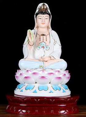 莲花底座陶瓷木质树脂莲花座福字椭圆圆形观音佛座