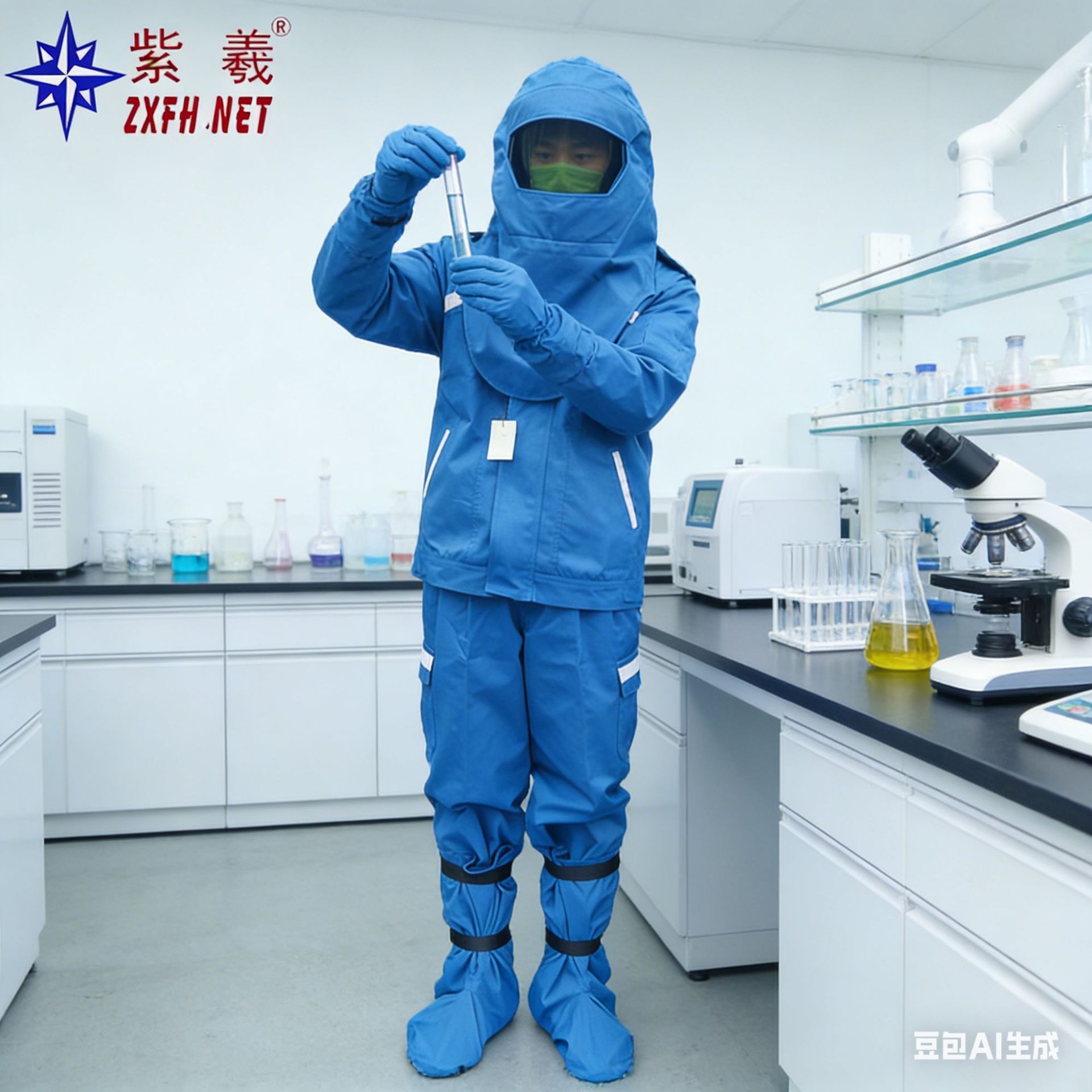 紫羲25cal 防电弧服 高压绝缘防护工装 带面罩面屏电力作业防护服