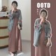 秋装 连衣裙拼色牛仔外套时尚 套装 秋季 吊带裙两件套 2025新款 孕妇装