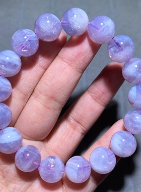 天然奶盖碎冰紫玉晶紫水晶手链梦幻紫晶甜美饰品一物一图送礼物女