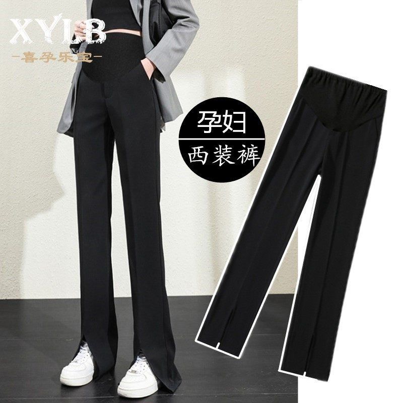 孕妇裤子春秋款外穿坠感春季开叉西装直筒微喇叭阔腿长裤拖地秋冬,孕妇装/孕产妇用品/营养,孕妇休闲裤,淘宝优惠券,粉丝福利购,淘宝优惠卷