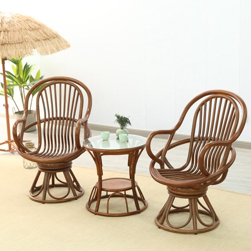 高背大号条形天然藤编单人转椅酒店客厅家用户外中式复古餐厅桌椅,住宅家具,阳台椅,淘宝优惠券,粉丝福利购,淘宝优惠卷