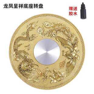 转盘旋转手动圆形火锅转盘空心吃饭桌子圆桌面加转圆盘餐桌上的