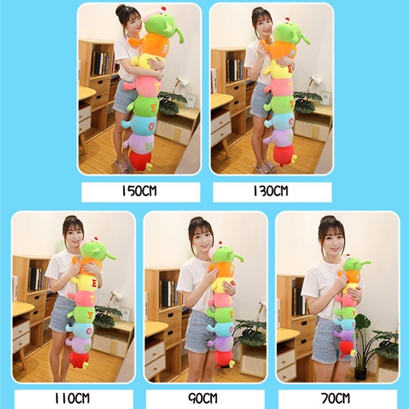 大号毛毛虫长枕毛绒玩具长条床上玩偶超软公仔布娃娃女生睡觉抱枕