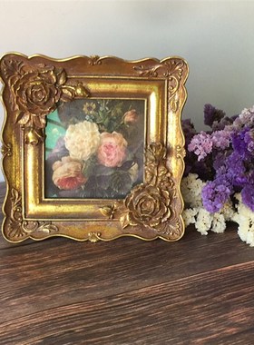 复古摆件欧式相框古典小油画摆画钢琴摆件美式家居装饰