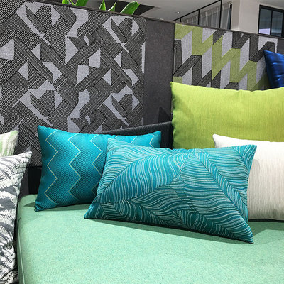 高端户外防水防晒腰枕露台庭院靠枕沙发藤椅吊篮抱枕靠垫长方形