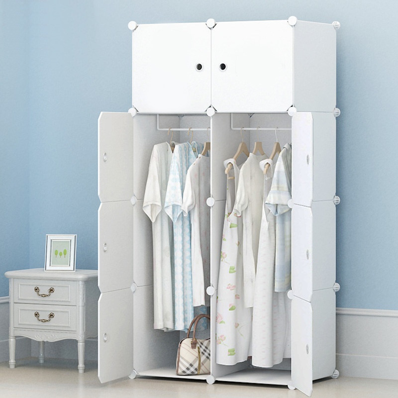 简易衣柜塑料单成人钢架组装布艺衣橱实木卧室收纳简约经济型