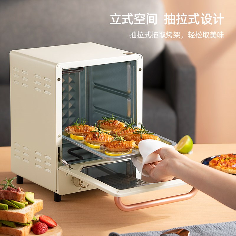迈卡罗电烤箱多功能全自动智能家用小型控温迷你立式烘培一体烤箱