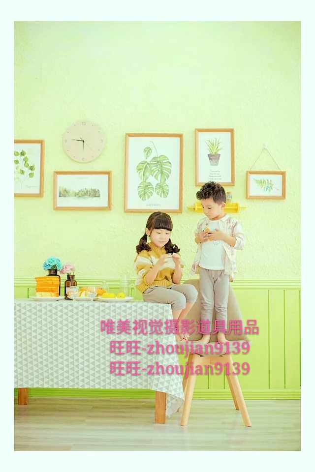 儿童实景摄影棚婚纱实景影楼装修韩式无闪棚店面设计制作w-3342