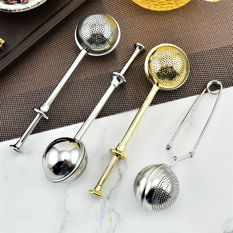 304不锈钢伸缩茶球泡茶器弹簧花茶滤器创意隔茶渣过滤器调味茶包