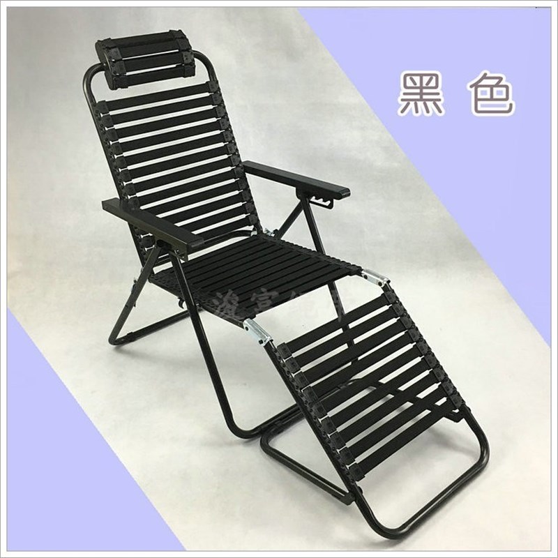 健康折叠躺椅橡皮筋午睡午休床户外休闲沙滩懒人夏天透气清凉爽椅