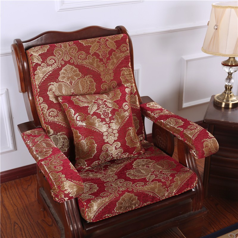 实木沙发垫带靠背中式组合套装四季通用套老式木头木红木沙发坐垫