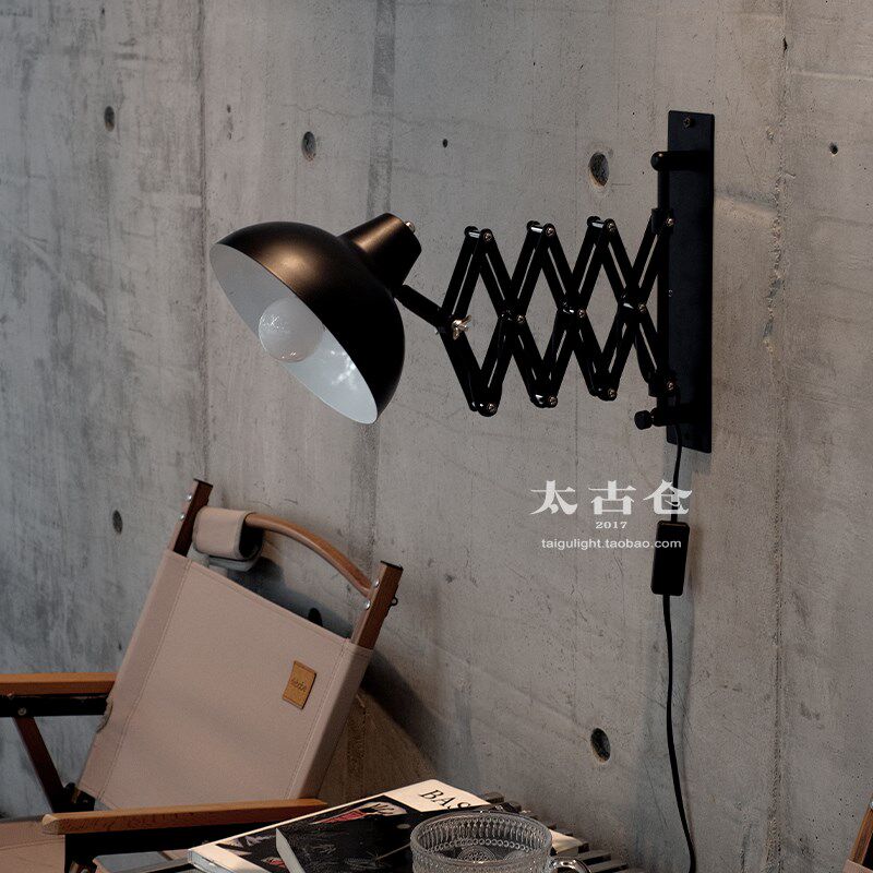 太古仓伸缩折叠餐厅工业风咖啡店酒吧客厅中古氛围灯复古装饰壁灯,家装灯饰光源,壁灯,淘宝优惠券,粉丝福利购,淘宝优惠卷