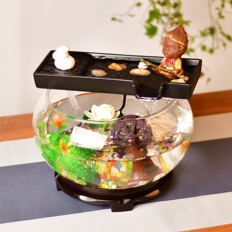 创意陶瓷流水摆件桌面流水循环过滤鱼缸造景装饰客厅喷泉乔迁礼物,家居饰品,装饰摆件,淘宝优惠券,粉丝福利购,淘宝优惠卷