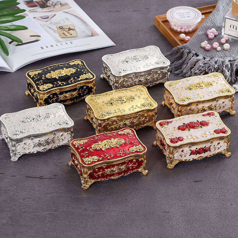 欧式雕花棉签盒滴白色镀金牙签筒牙签盒首饰盒酒店家居装饰用品,收纳整理,首饰盒,淘宝优惠券,粉丝福利购,淘宝优惠卷