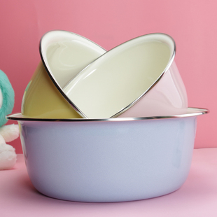 特厚珐琅 搪瓷盆 洗 洗菜 和面 菜汤盆子 水果盘厨房盆子