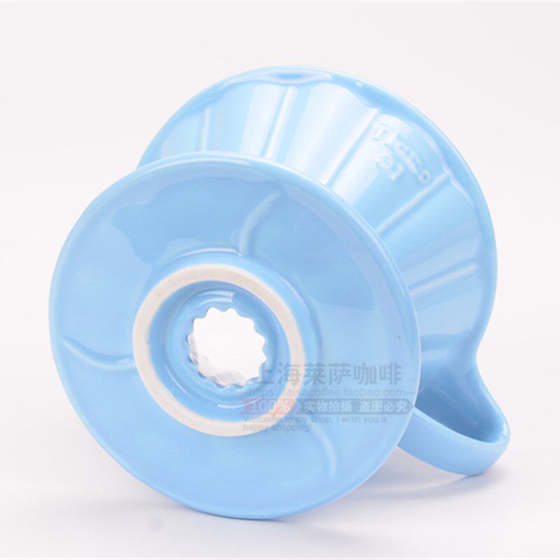 Ti啡mo 花瓣V型滤杯杯V01陶瓷咖a滤器 V60手冲 :送滤纸量勺