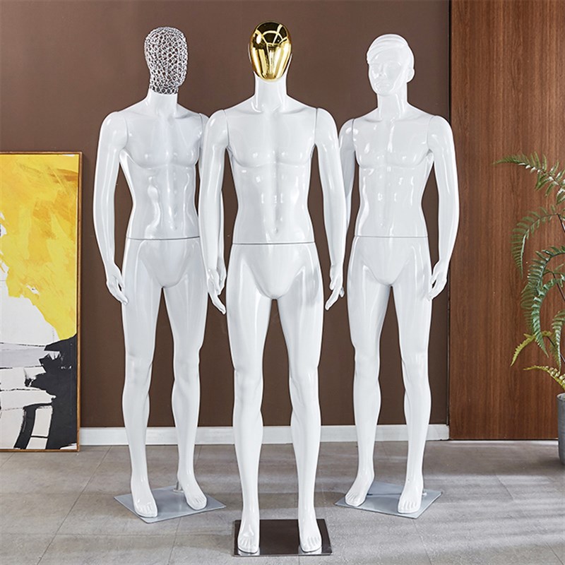 男模特全身服装店商场橱窗展示架子烤漆白色黑色红色镂空塑料假人