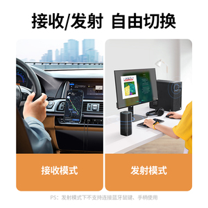 绿联 CM523 蓝牙接收发射器5.1车载汽车aux3.5音频适配器转usb模