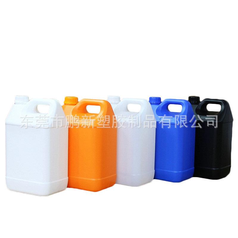 加厚2.5GK小口塑料扁白色罐5升提手中口透明食品桶10升化工运输罐
