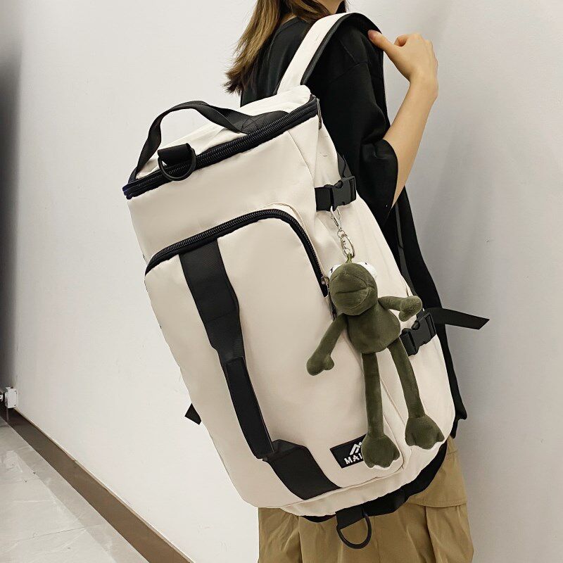 多用双肩背包男士电脑学生书包潮牌单肩斜挎包大容量出差旅行包女