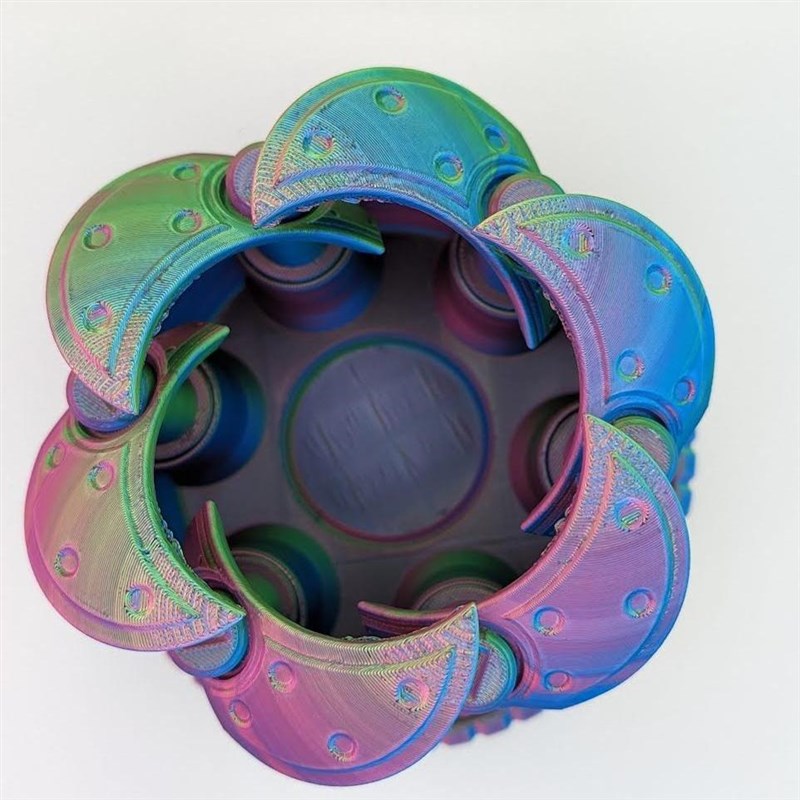 3D打印可活动旋转机关齿轮盒万花筒机械朋克机械解压玩具