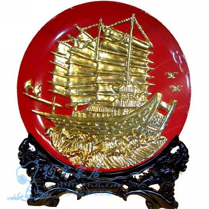 厦门漆线雕一帆风顺船生日礼物乔迁送礼物摆件客厅家居装饰品结婚