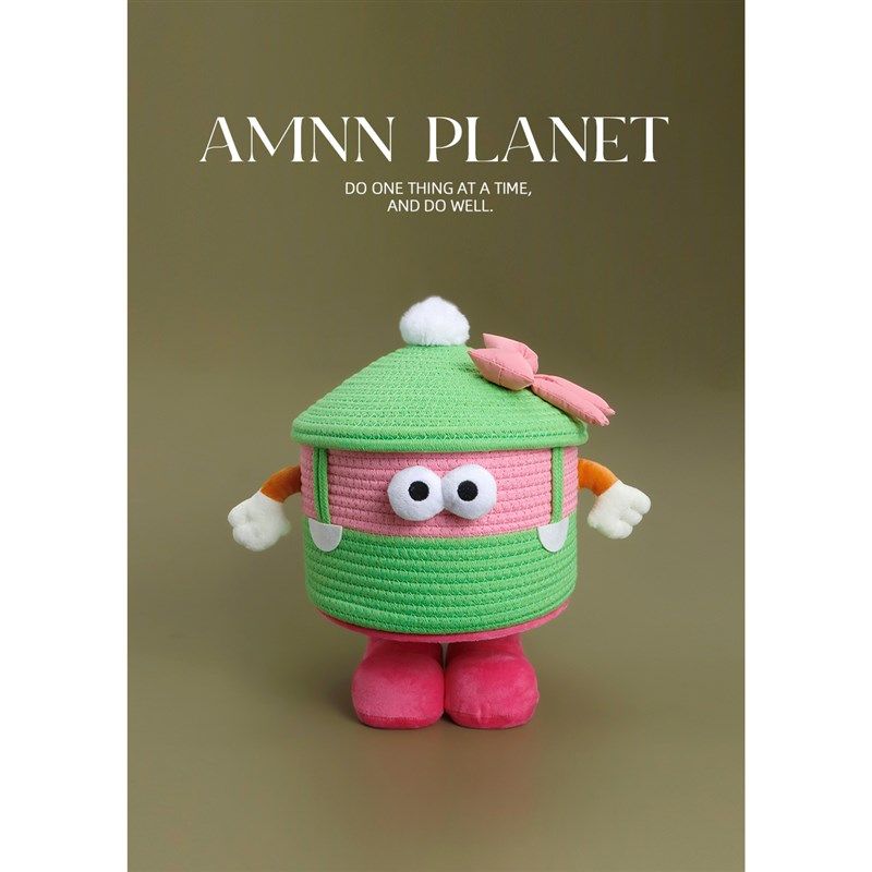 ANN 创意小怪兽编织篮家用桌面零食杂物棉质网红可爱收纳篮,收纳整理,收纳筐,淘宝优惠券,粉丝福利购,淘宝优惠卷
