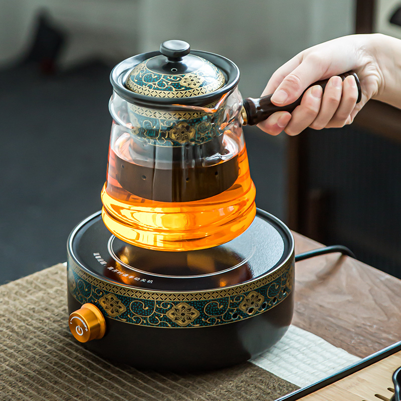 电陶炉玻璃煮茶壶泡茶套装家用功夫茶具网红小型花茶煮茶器煮茶炉
