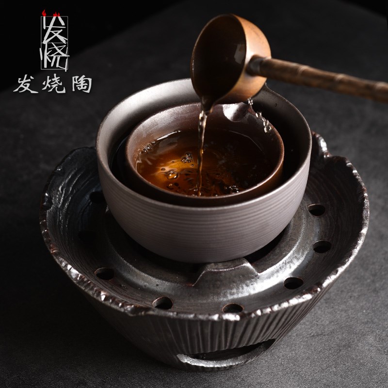 发烧陶炭炉煮茶壶套装龙眼炭烤盘烤网耐高温陶瓷侧把壶跳盖壶茶壶