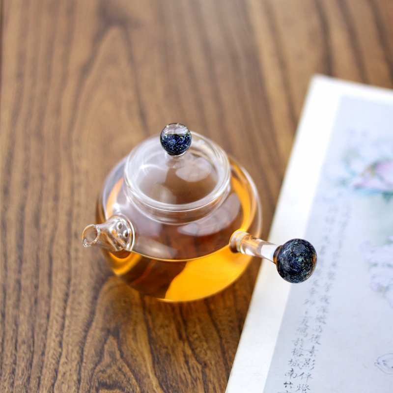 迷你小号侧把星空壶耐高温玻璃泡茶壶日式小号家用花茶壶单壶