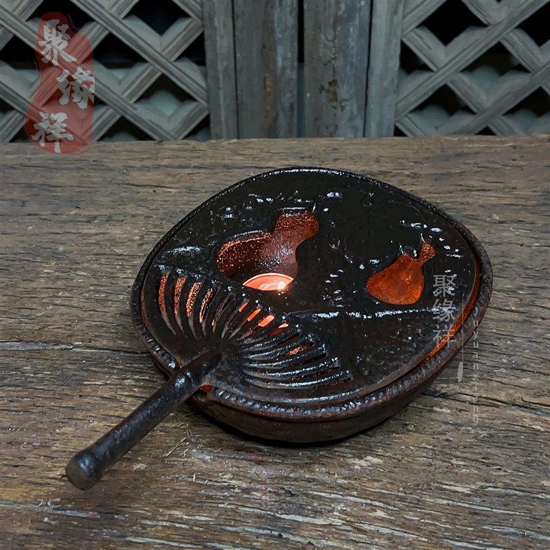 家用户外罐罐茶煮茶炉底座复古围炉煮茶铁炭火炉小型扇子炉子烧烤,餐饮具,煮茶炉,淘宝优惠券,粉丝福利购,淘宝优惠卷