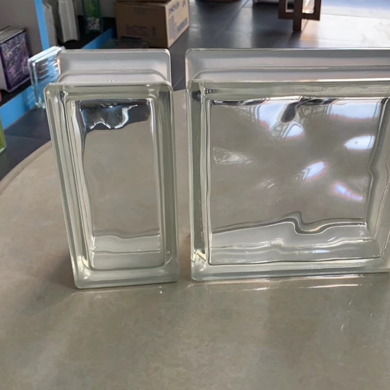 空心玻璃砖玄关客厅背景墙卫生间隔断墙透明云雾纹半砖