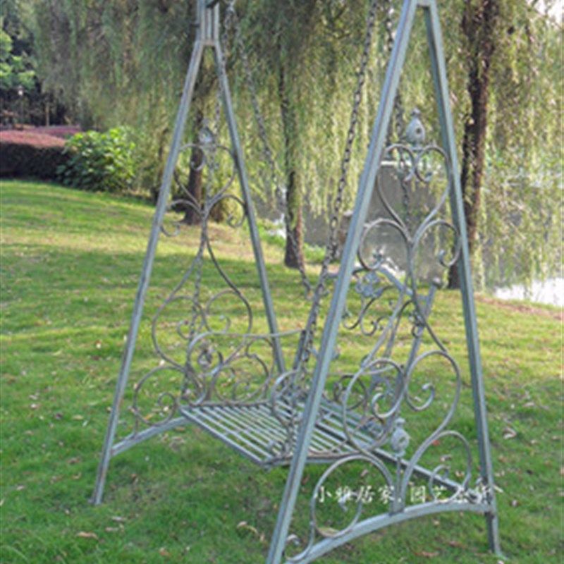 忘忧草 美式乡村复古做旧花园铁艺秋千摇椅吊椅椅户外庭院装饰,住宅家具,户外秋千,淘宝优惠券,粉丝福利购,淘宝优惠卷