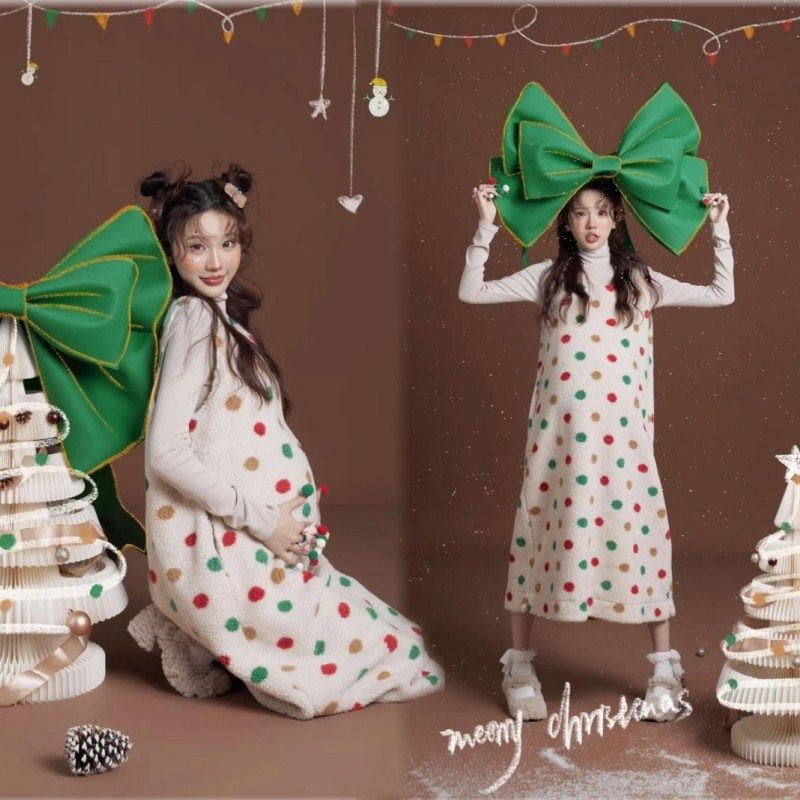 孕妇影楼写真主题新款圣诞连衣裙孕妈咪艺术照摄影服装室内在家拍,孕妇装/孕产妇用品/营养,影楼服装,淘宝优惠券,粉丝福利购,淘宝优惠卷