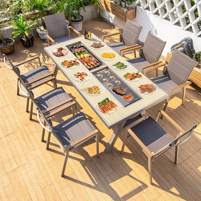 大型烧烤炉家用无烟电烤碳烤台别墅室外露台庭院休闲户外烧烤桌椅,住宅家具,桌椅套件,淘宝优惠券,粉丝福利购,淘宝优惠卷